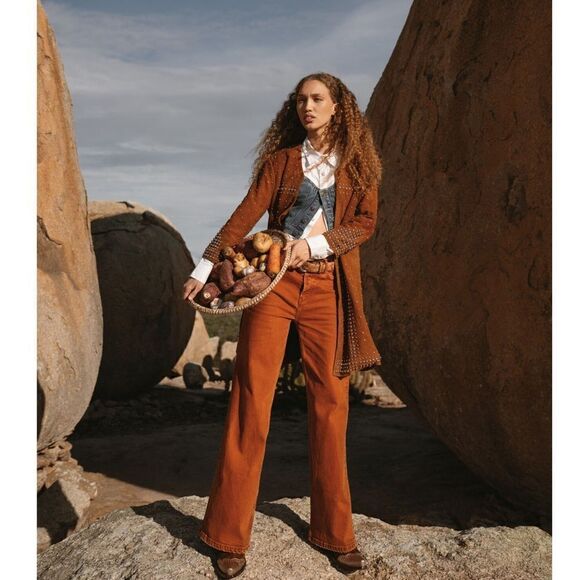 Free People UNDERSTATED LEATHER STUDDED SUEDE DUSTER COAT - Picture 4 of 8